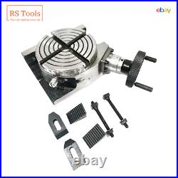 4 Inch Precision Rotary Table Horizontal And Vertical With Clamping kit RSTOOLS