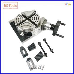 4 Inch Precision Rotary Table Horizontal And Vertical With Clamping kit RSTOOLS