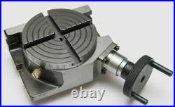 4 Inch Rotary Table High Precision Horizontal & Vertical 4 Milling Slots