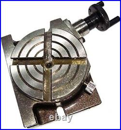4 Inch Rotary Table High Precision Horizontal & Vertical 4 Milling Slots