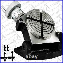 4 Inch Rotary Table Horizontal And Vertical Precision With Clamping kit USA
