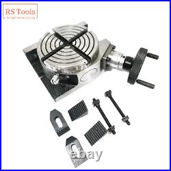 4 Inch Rotary Table Horizontal And Vertical Precision With Clamping kit USA