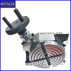 4 Inches Horizontal Vertical Rotary Table 100mm 4 Slots for Milling Machine