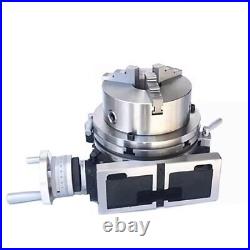 4'' Indexing Plate Rotary Table Vertical & Horizontal Dividing Head for CNC
