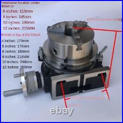 4'' Indexing Plate Rotary Table Vertical & Horizontal Dividing Head for CNC