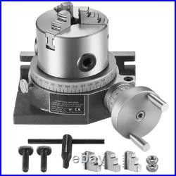 4 Milling Machine Rotary Table with 3 Jaw Chuck Horizontal Vertical