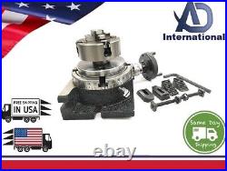 4'' Regular Rotary Table with 70mm 4 Jaw Independent Chuck & M6 Clamp Kit-USA 4'' Regular Rotary Table with 70mm 4 Jaw Independent Chuck & M6 Clamp Kit-USA