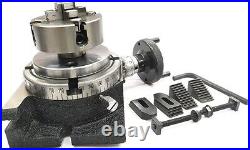 4'' Regular Rotary Table with 70mm 4 Jaw Independent Chuck & M6 Clamp Kit-USA 4'' Regular Rotary Table with 70mm 4 Jaw Independent Chuck & M6 Clamp Kit-USA