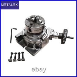 4 Rotary Table + 65mm 3 Jaw SC + 70mm 4 Jaw Independant Chuck + 2 x Backplates