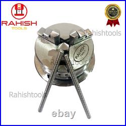 4'' Tilting Rotary Table with 65mm 3 jaw Self Centering Chuck & Back Plate
