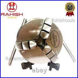 4'' Tilting Rotary Table with 65mm 3 jaw Self Centering Chuck & Back Plate