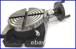 4 regular Rotary Table +70 mm 4 Jaw Chuck+ Back Plate+ Fixing USA FULFILLED