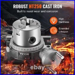 4in/100mm & 3.1in/80mm 3-Jaw Chuck Rotary Table, Horizontal & Vertical