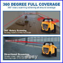 500m Self-leveling Red Laser Level 360 Rotating Rotary with Tripod Staff