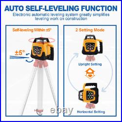 500m Self-leveling Red Laser Level 360 Rotating Rotary with Tripod Staff