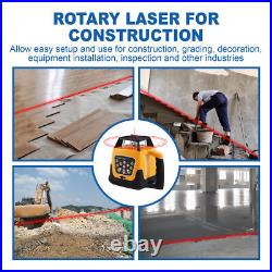 500m Self-leveling Red Laser Level 360 Rotating Rotary with Tripod Staff