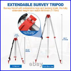 500m Self-leveling Red Laser Level 360 Rotating Rotary with Tripod Staff