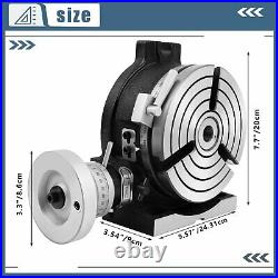6In 150mm 3 Slots for Milling Machine Horizontal Vertical Rotary Tabl