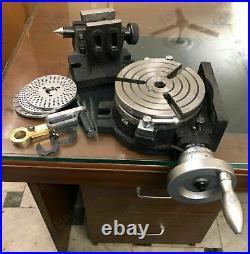 6/150MM Rotary Table (3 SLOT) HV6 With Indexing Plates Set and Tailstock