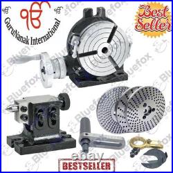 6/150MM Rotary Table (3 SLOT) HV6 With Indexing Plates Set and Tailstock