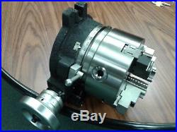 6 HORIZONTAL & VERTICAL ROTARY TABLE w. 6 4-jaw chuck front mount, #TSL6-3-slot