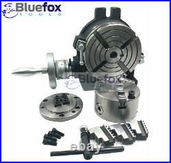 6 HORIZONTAL & VERTICAL ROTARY TABLE w. Adapter & 3-jaw chuck