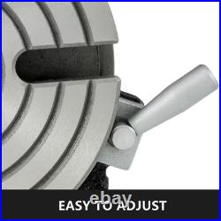 6 In. Rotary Table, Horizontal Vertical Milling, 4-Slot MT-2 with Indexing Plate