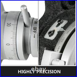 6 In. Rotary Table, Horizontal Vertical Milling, 4-Slot MT-2 with Indexing Plate