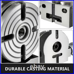 6 In. Rotary Table, Horizontal Vertical Milling, 4-Slot MT-2 with Indexing Plate