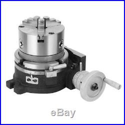 6 Precision HORIZONTAL & VERTICAL ROTARY TABLE with 3Jaw Chuck & Index Plates