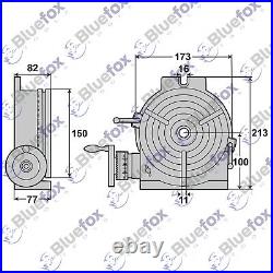 6 Rotary Table Horizontal Vertical for Milling Machine HV- 6 (3 Slot)