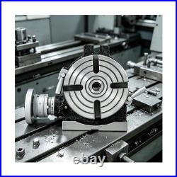 6inch Rotary Table Horizontal Vertical Milling Table, 4-Slot with Indexing Pl