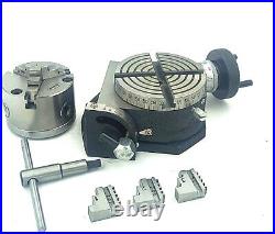 80 mm 3 Jaw Self Centering Chuck with Back Plate (Rotary Table)