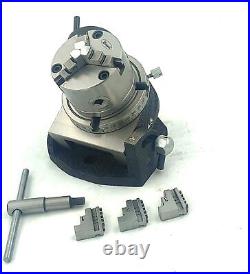 80 mm 3 Jaw Self Centering Chuck with Back Plate (Rotary Table)