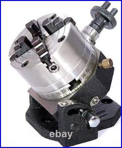 80 mm 4 Jaw Independent Chuck with Back Plate Rotary Table (USA Fulfilled)