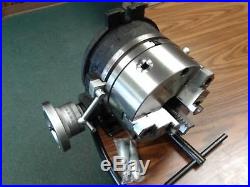 8 HORIZONTAL & VERTICAL ROTARY TABLE 3-slot w. 8 3-jaw chuck, front mounting