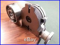 8 HORIZONTAL & VERTICAL ROTARY TABLE w. 8-4 jaw independent chuck 4 T-nuts