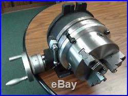 8 HORIZONTAL & VERTICAL ROTARY TABLE w. Adapter & 6 3-jaw chuck, #IN-TSL8-C6