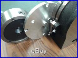 8 HORIZONTAL & VERTICAL ROTARY TABLE w. Adapter & 6 3-jaw chuck, #IN-TSL8-C6
