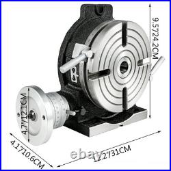 8 Precision Horizontal and Vertical Rotary Table with 4 slot for milling machine