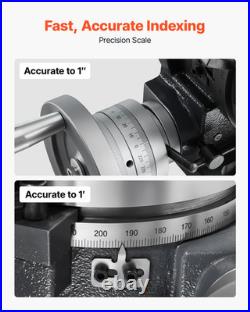 8 Precision Milling Rotary Table Horizontal & Vertical, T-Slot, Graduated Sca