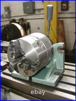 BISON HORIZONTAL/VERTICAL SUPER SPACER ROTARY INDEXER 8 3 JAW CHUCK WithTAILSTOCK
