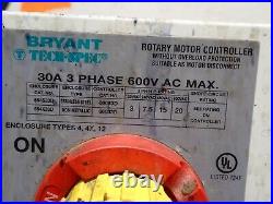 BRYANT 664X33D Enclosure 66033D Rotary Motor Controller 30A 3PH 600VAC Lot of 3