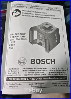 Bosch REVOLVE900 GRL900-20HVK Self-Leveling Horizontal/Vertical Rotary Laser Kit