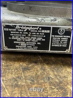 Bridgeport 12 Manual Horizontal Rotary Table, MPN 12 ROTARY TABLE