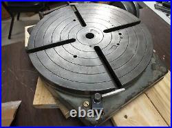 Bridgeport 15 Inch Rotary Table Good Condition 1 Clamp Bracket Missing
