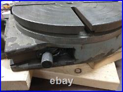 Bridgeport 15 Inch Rotary Table Good Condition 1 Clamp Bracket Missing