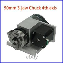 CNC 4th A Rotary Axis 3 Jaw Chuck Activity Tailstock Center CNC Router Engraver