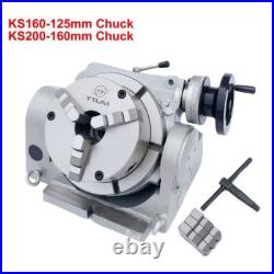 CNC Horizontal Vertical Indexing Table Rotary Table Dividing Head 125MM 160mm