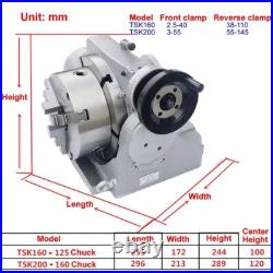 CNC Horizontal Vertical Indexing Table Rotary Table Dividing Head 125MM 160mm
